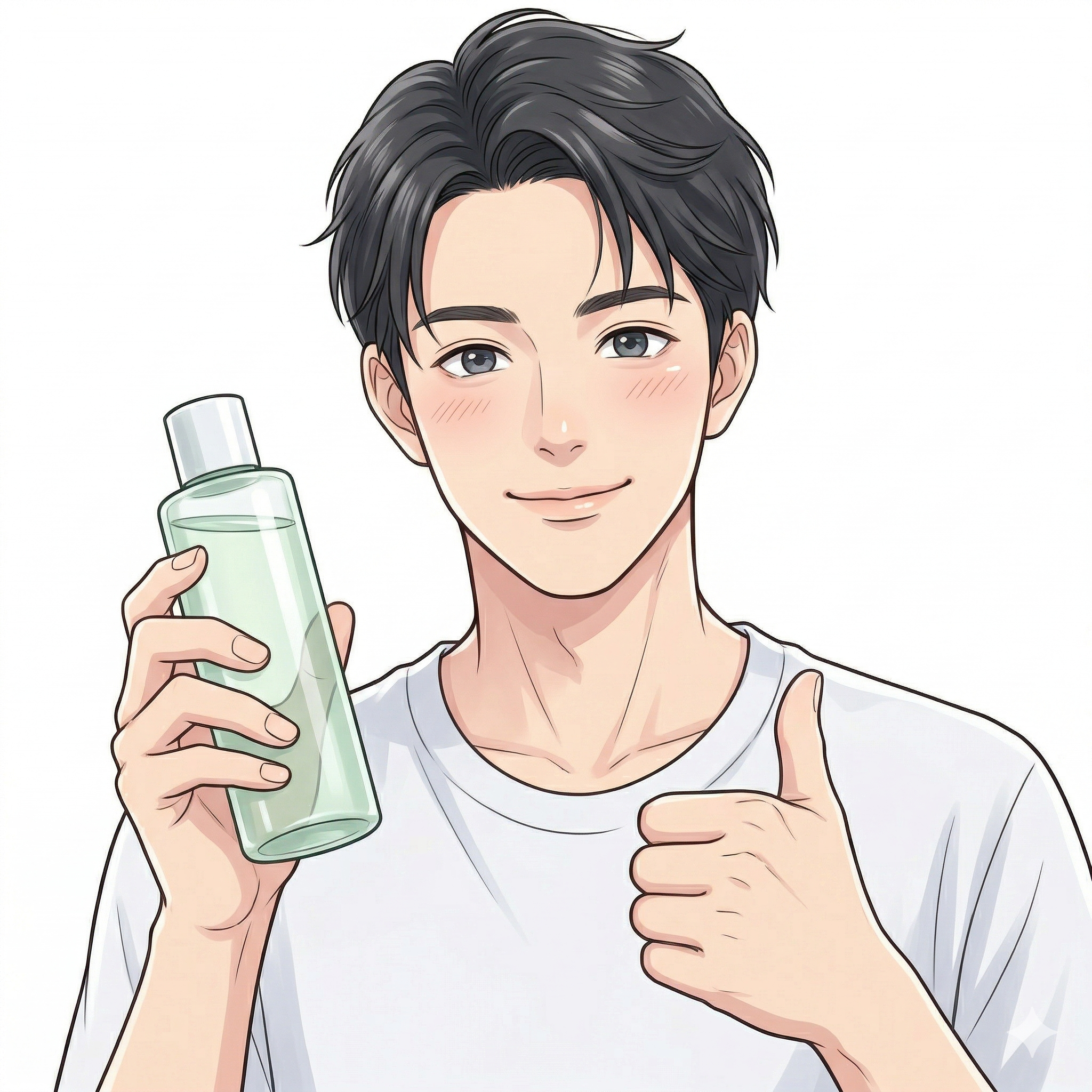 グーサインをする男性イラスト